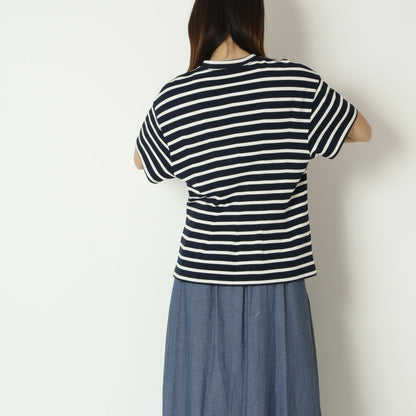 リフレイムボーダーロゴリラックスTシャツ　Ｈ526114