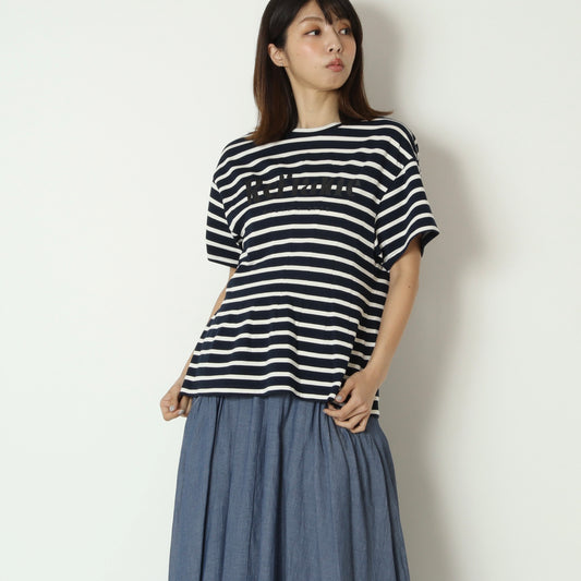 リフレイムボーダーロゴリラックスTシャツ　Ｈ526114