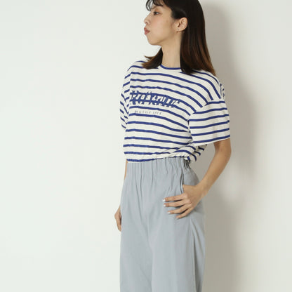 リフレイムボーダーロゴリラックスTシャツ　Ｈ526114