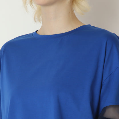 シアースリーブ切替デザインTシャツ　H526123