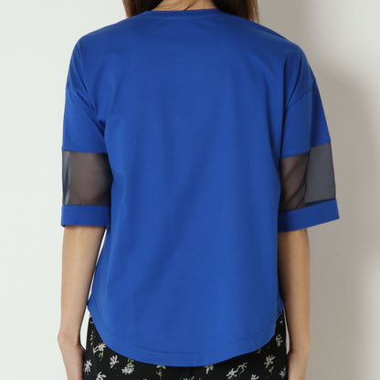 シアースリーブ切替デザインTシャツ　H526123
