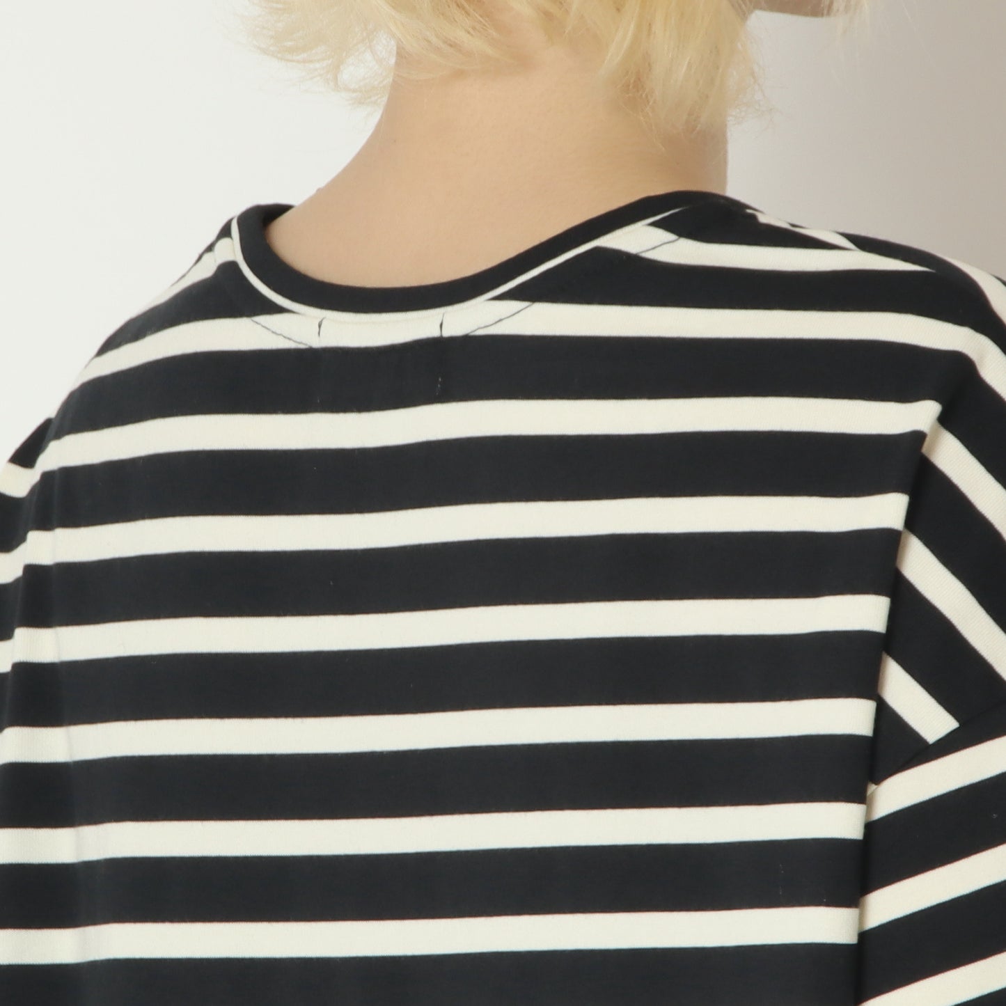 シアースリーブボーダーデザインTシャツ　H526124