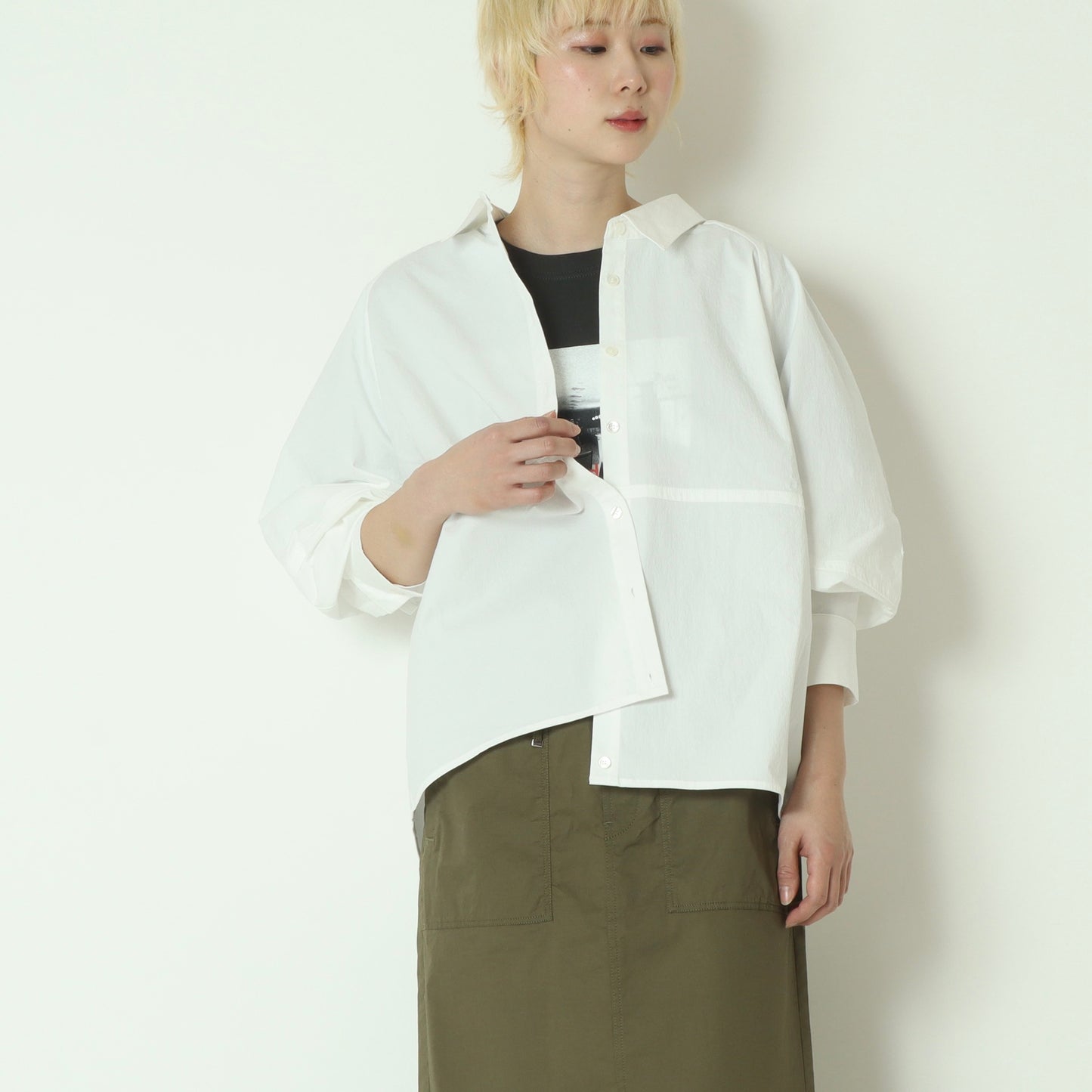 バルーンスリーブシャツ  6265-574