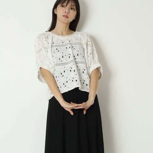 インドカットワークレーストップス　6265-596