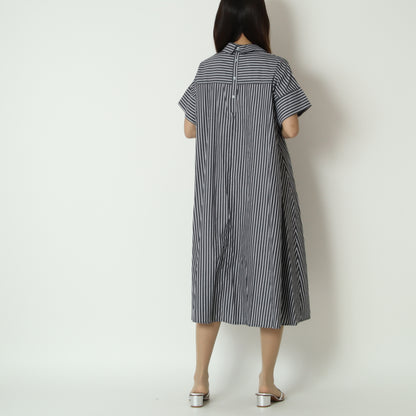 スキッパー風ストライプワンピース　75706