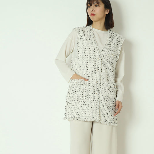 ツイード ジレ  C7542551