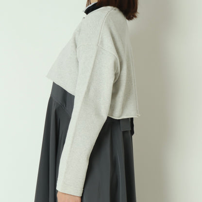 ラメニットクロップド丈カーディガン　261A3111