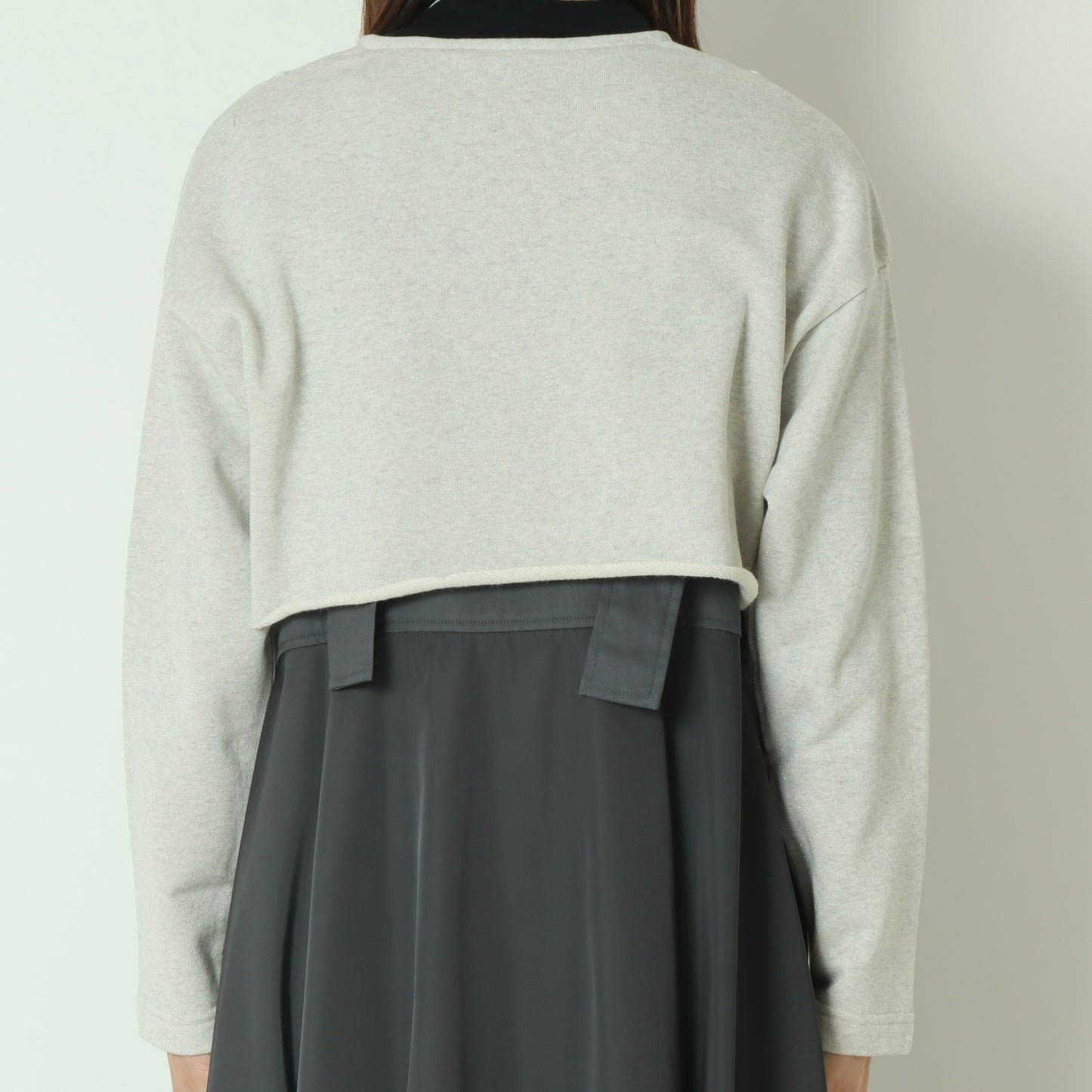 ラメニットクロップド丈カーディガン　261A3111