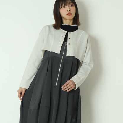 ラメニットクロップド丈カーディガン　261A3111