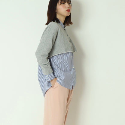 ラメニットクロップド丈カーディガン　261A3111