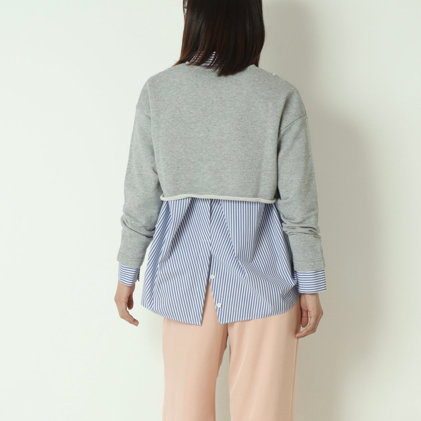 ラメニットクロップド丈カーディガン　261A3111