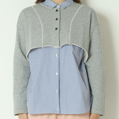 ラメニットクロップド丈カーディガン　261A3111