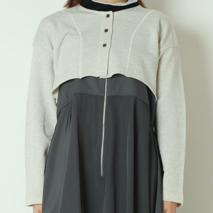 ラメニットクロップド丈カーディガン　261A3111