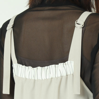 フロントアシンメトリーサロペット　261A1304