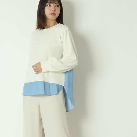 異素材コンビプルオーバー　601106