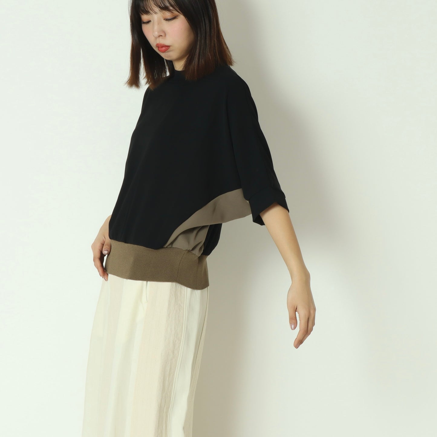 配色ドルマンブラウス  601201