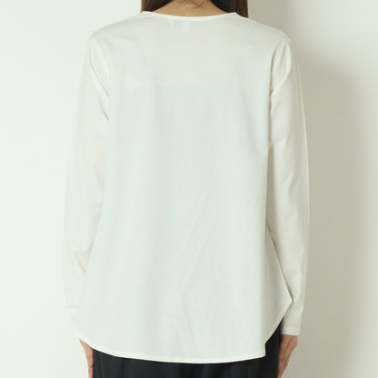 レイヤードクルーネックカットソー　601104