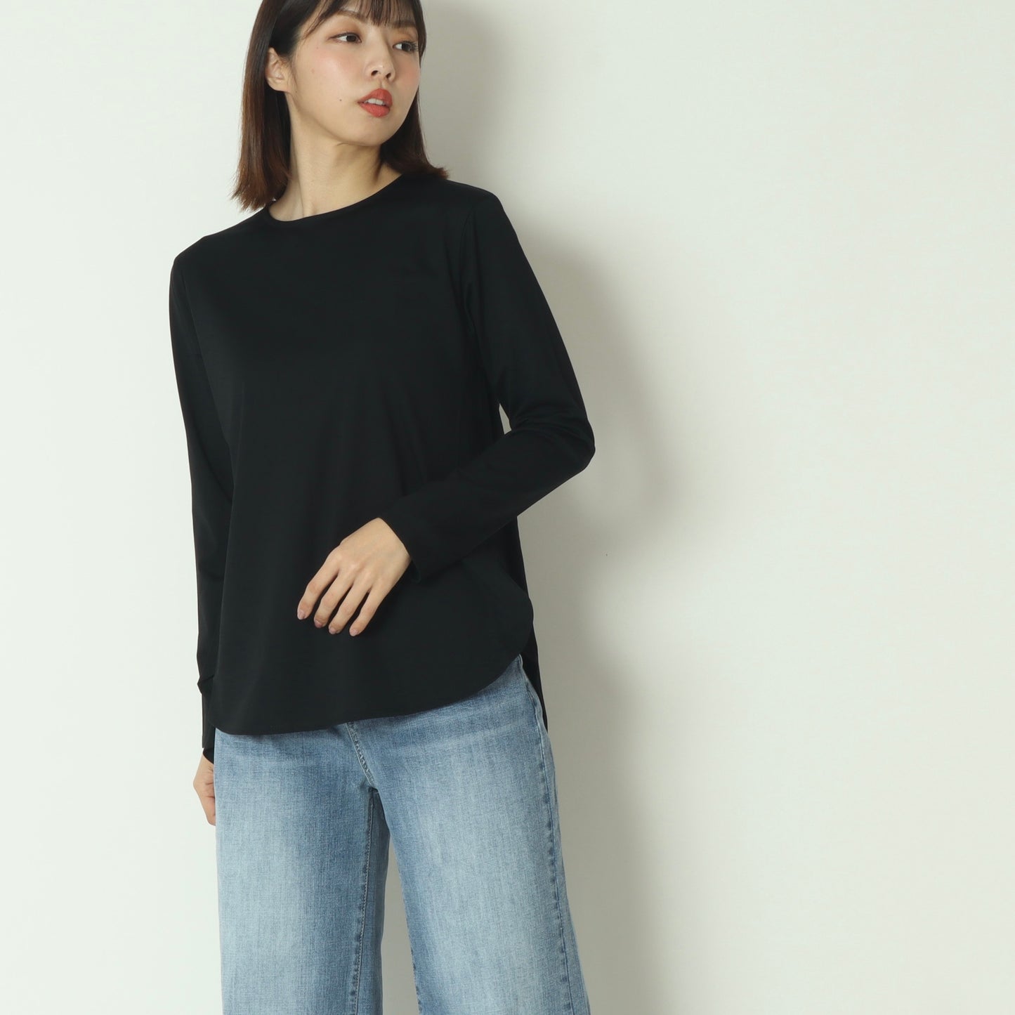 レイヤードクルーネックカットソー　601104