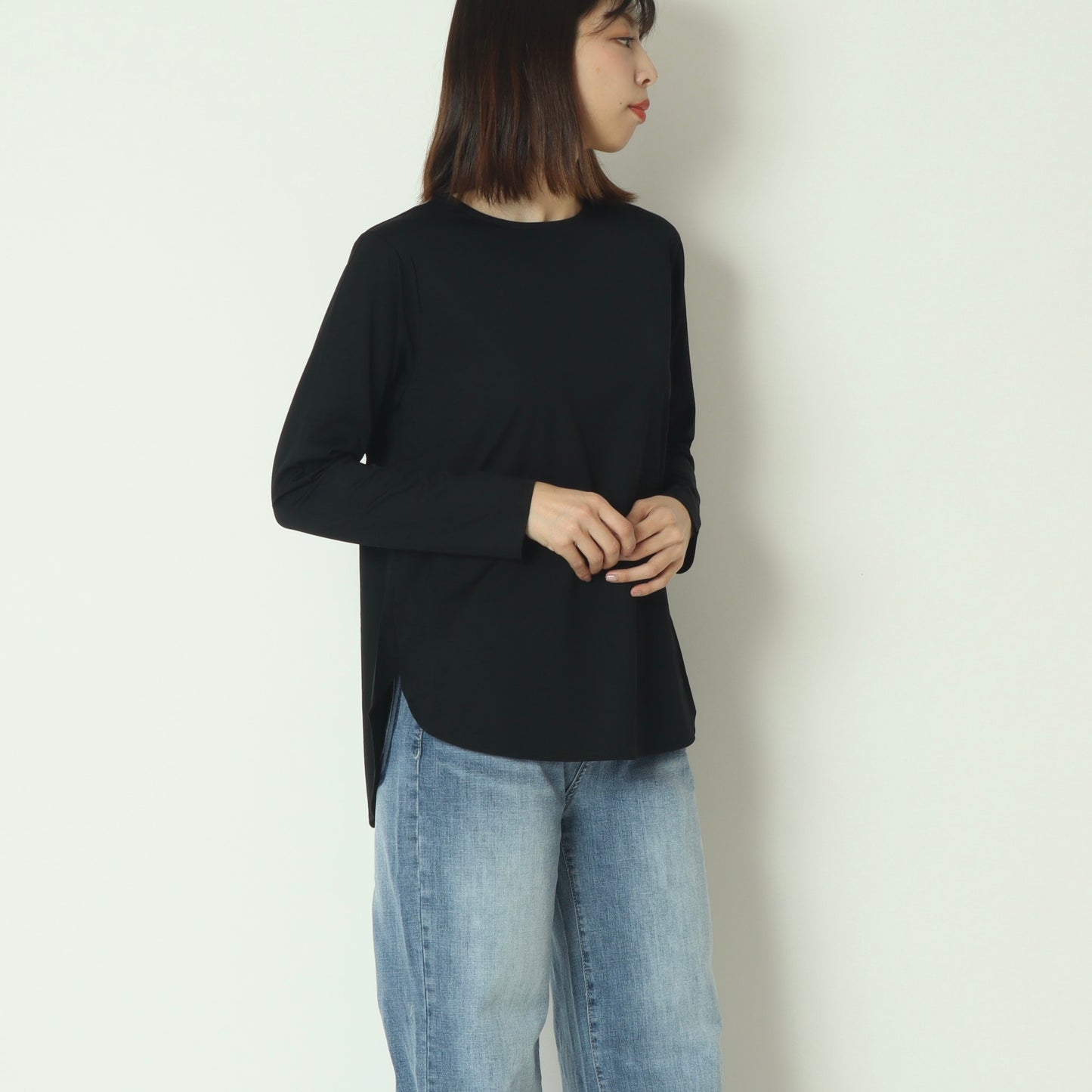 レイヤードクルーネックカットソー　601104