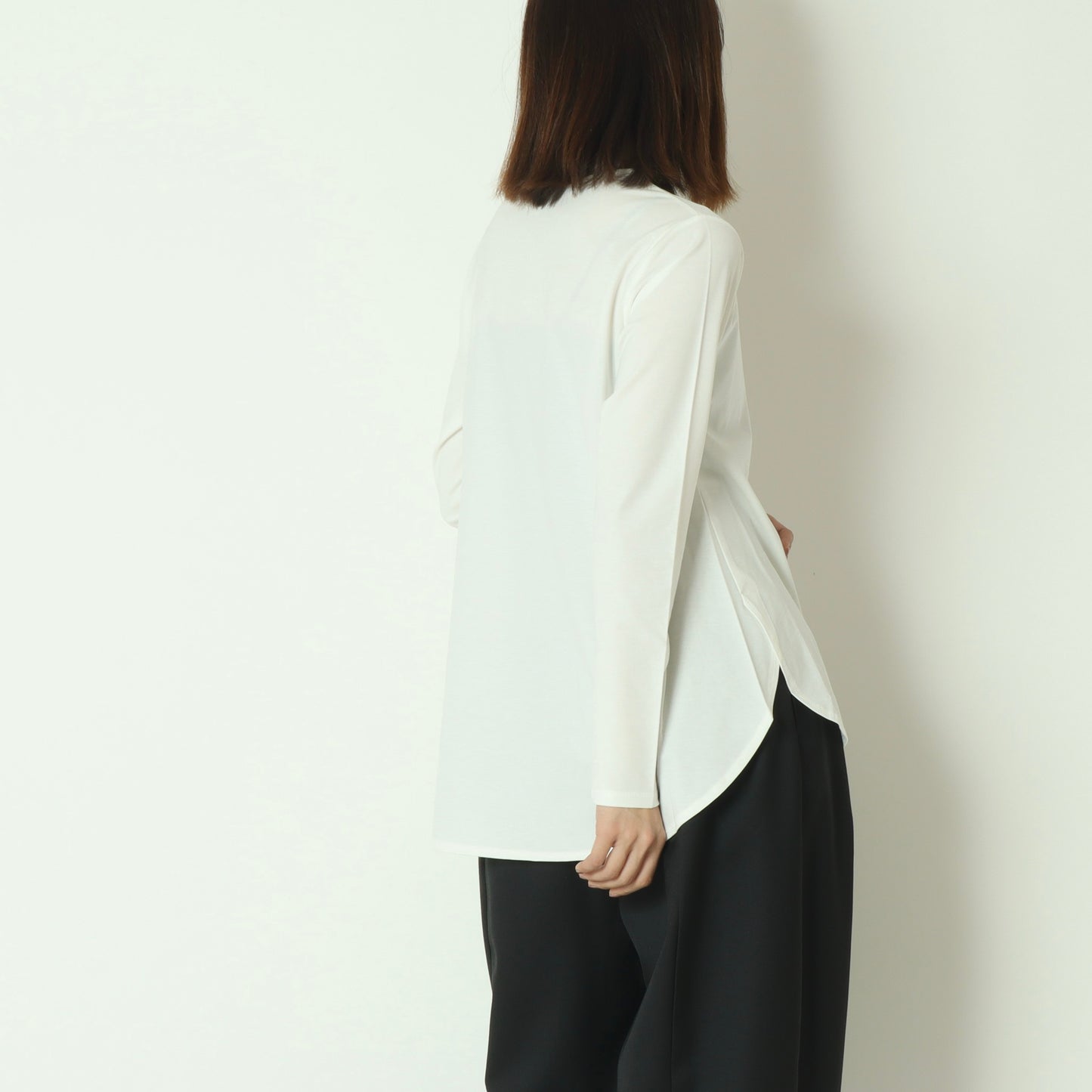 レイヤードクルーネックカットソー　601104