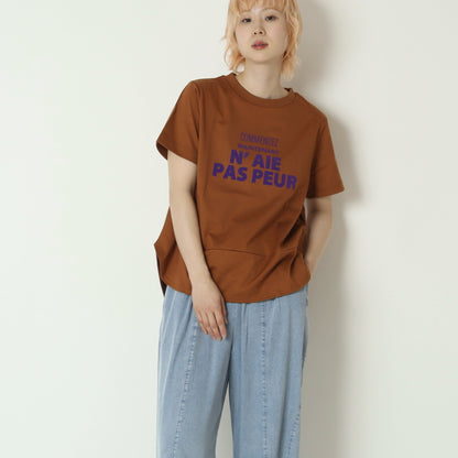 ロゴプリントオーバーTシャツ　600104