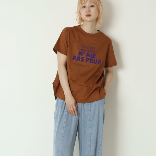 ロゴプリントオーバーTシャツ　600104