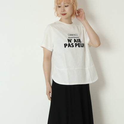 ロゴプリントオーバーTシャツ　600104