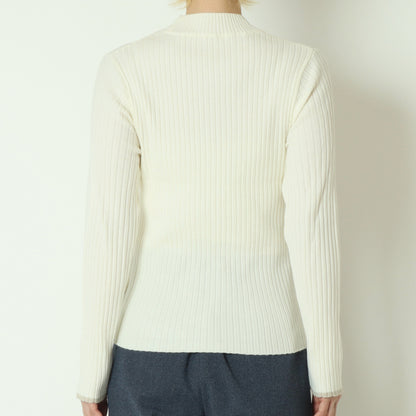 配色スリーブニットトップス　2216105