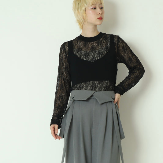 ビスチェ × シアーインナーレイヤードセット  23810801