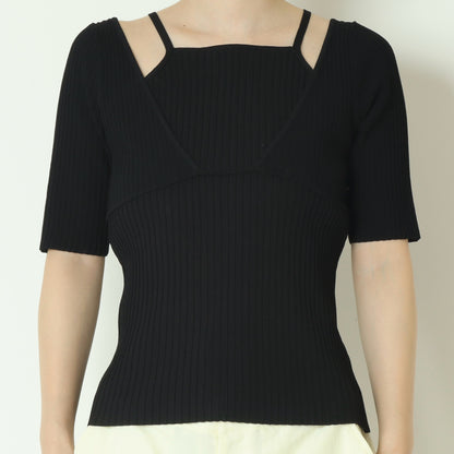 レイヤード風デザインリブニット 23810802