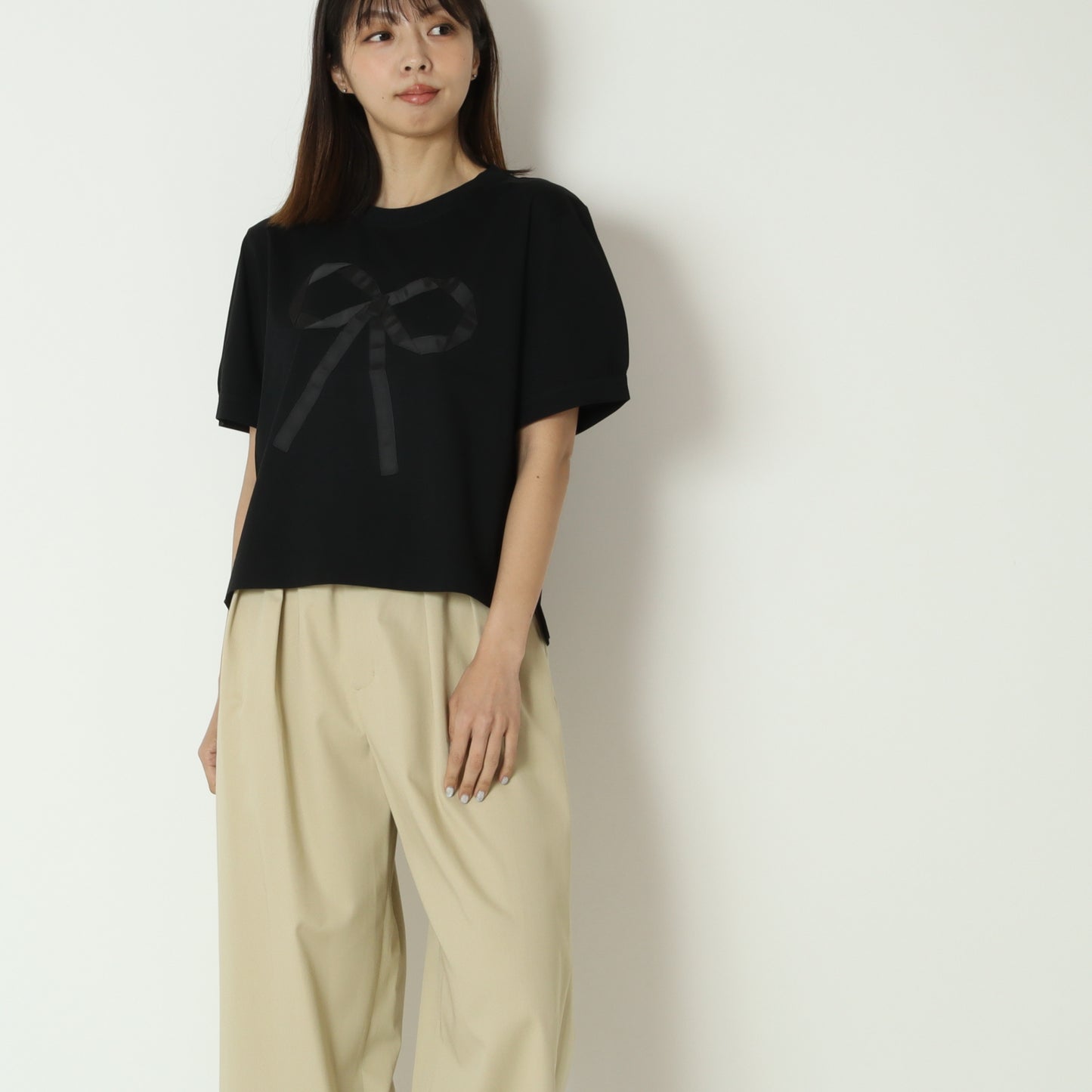 リボンモチーフカットソー 933721