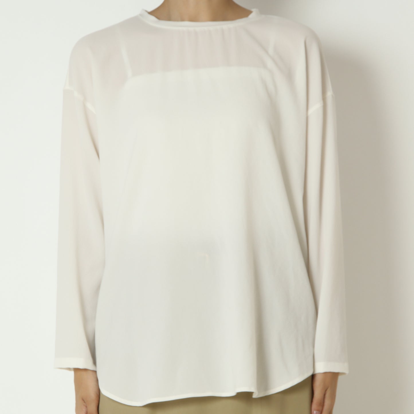 ストレッチシフォンブラウス 80990214-1