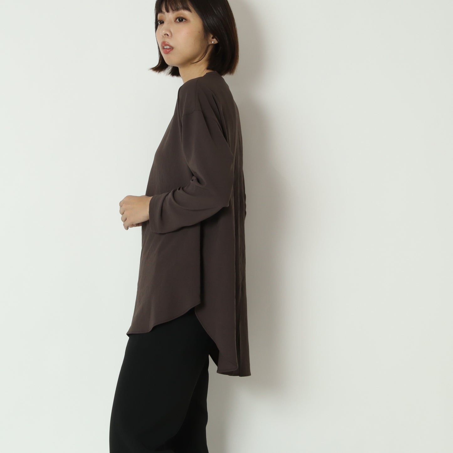 ストレッチシフォンブラウス 80990214-1