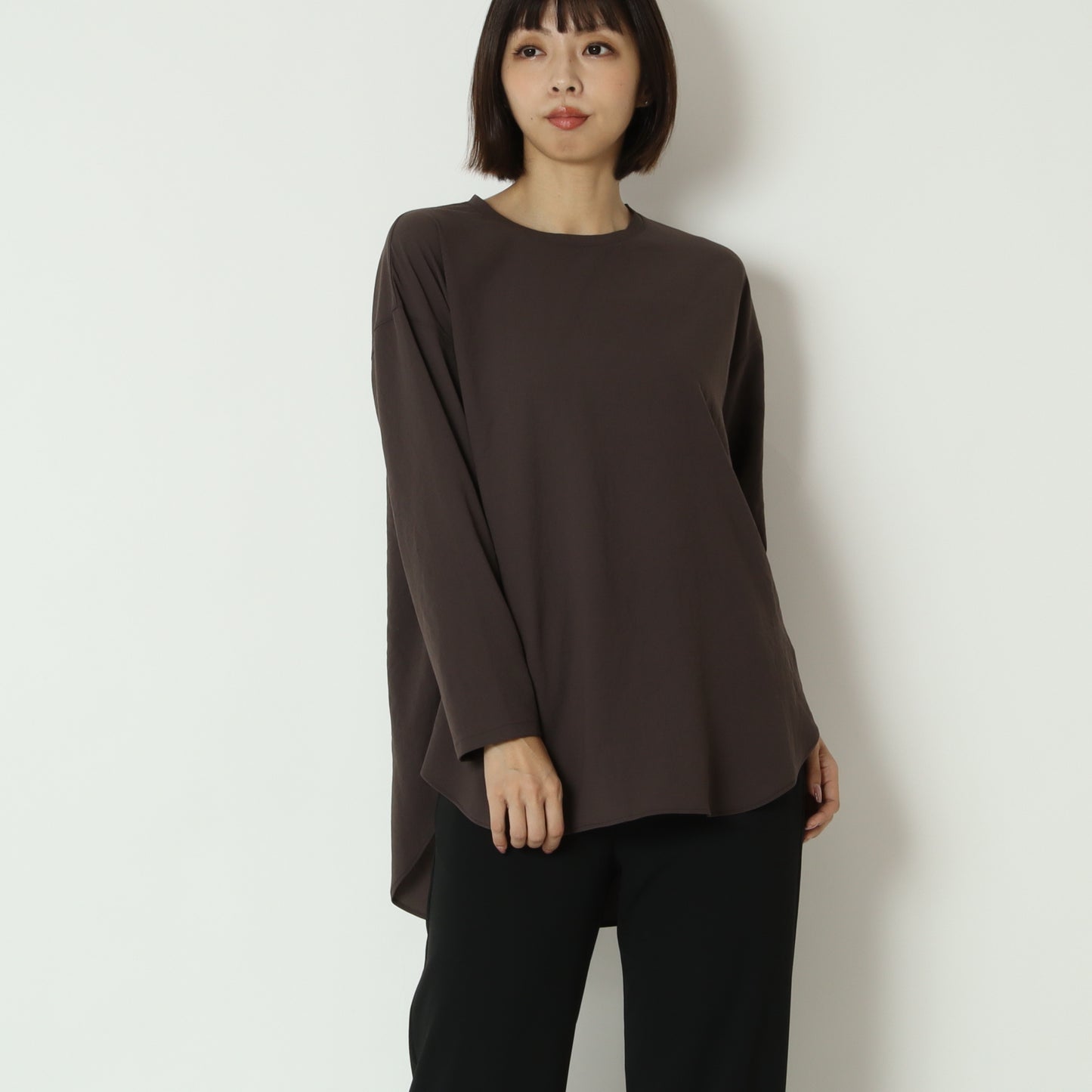 ストレッチシフォンブラウス 80990214-1