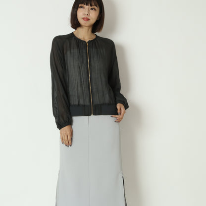 ノーカラーシアーブルゾン　8563309