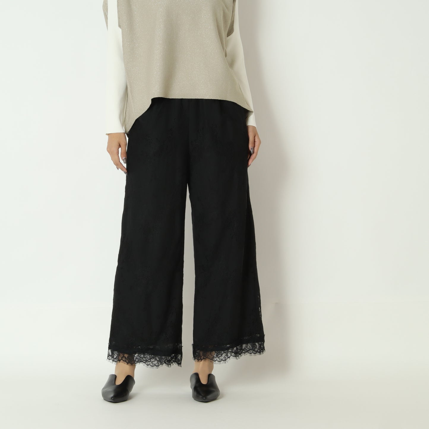 レースワイドパンツ　8921284