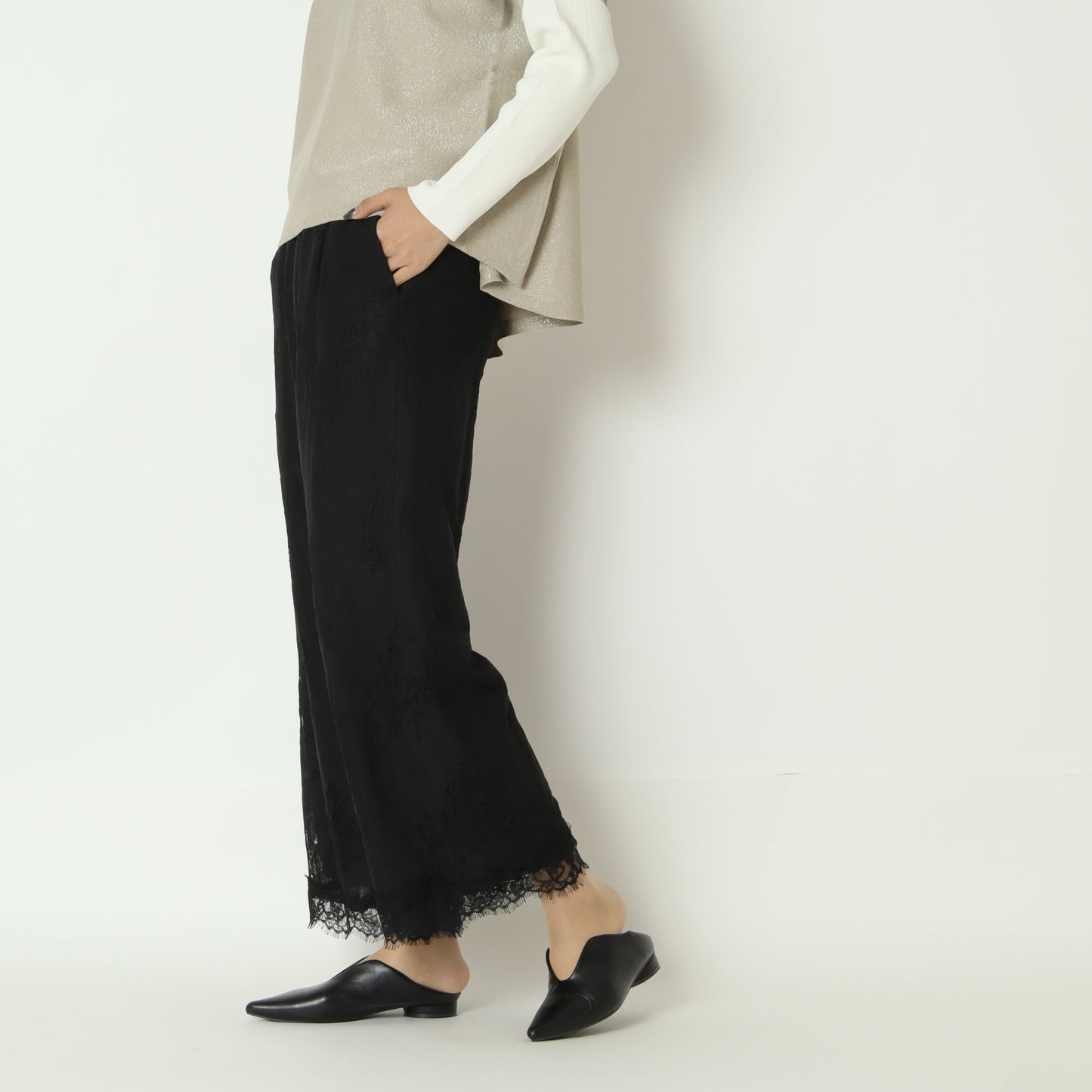 レースワイドパンツ　8921284