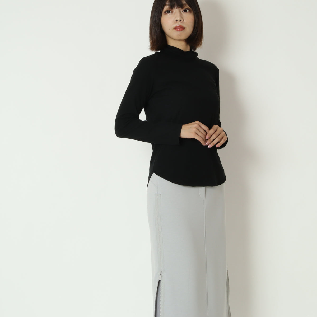 シアーハイネックトップス　8921293