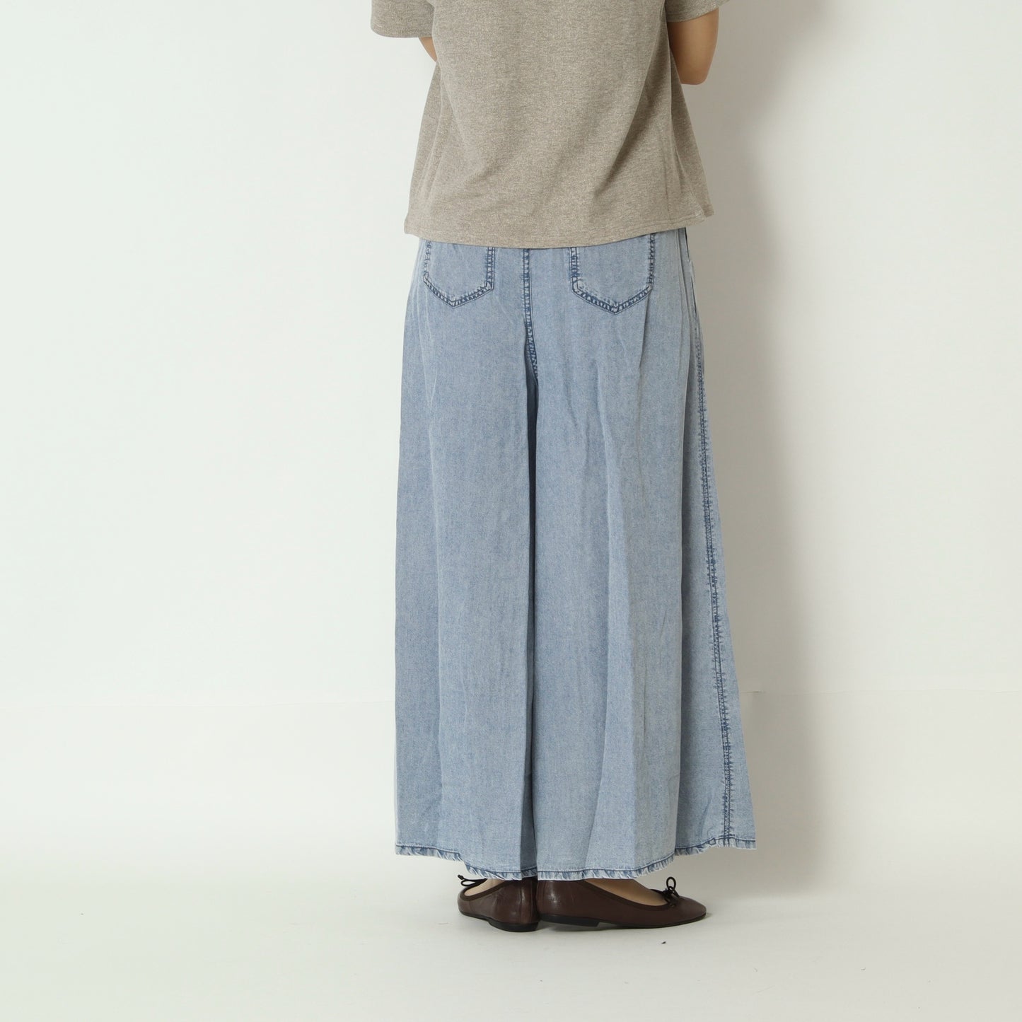 パウダーシルクデニムワイドパンツ　DR2620011