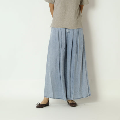 パウダーシルクデニムワイドパンツ　DR2620011
