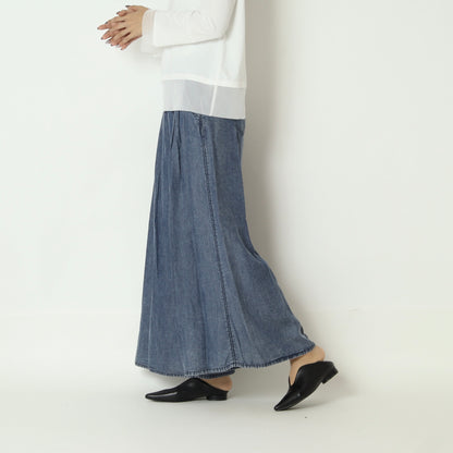 パウダーシルクデニムワイドパンツ　DR2620011
