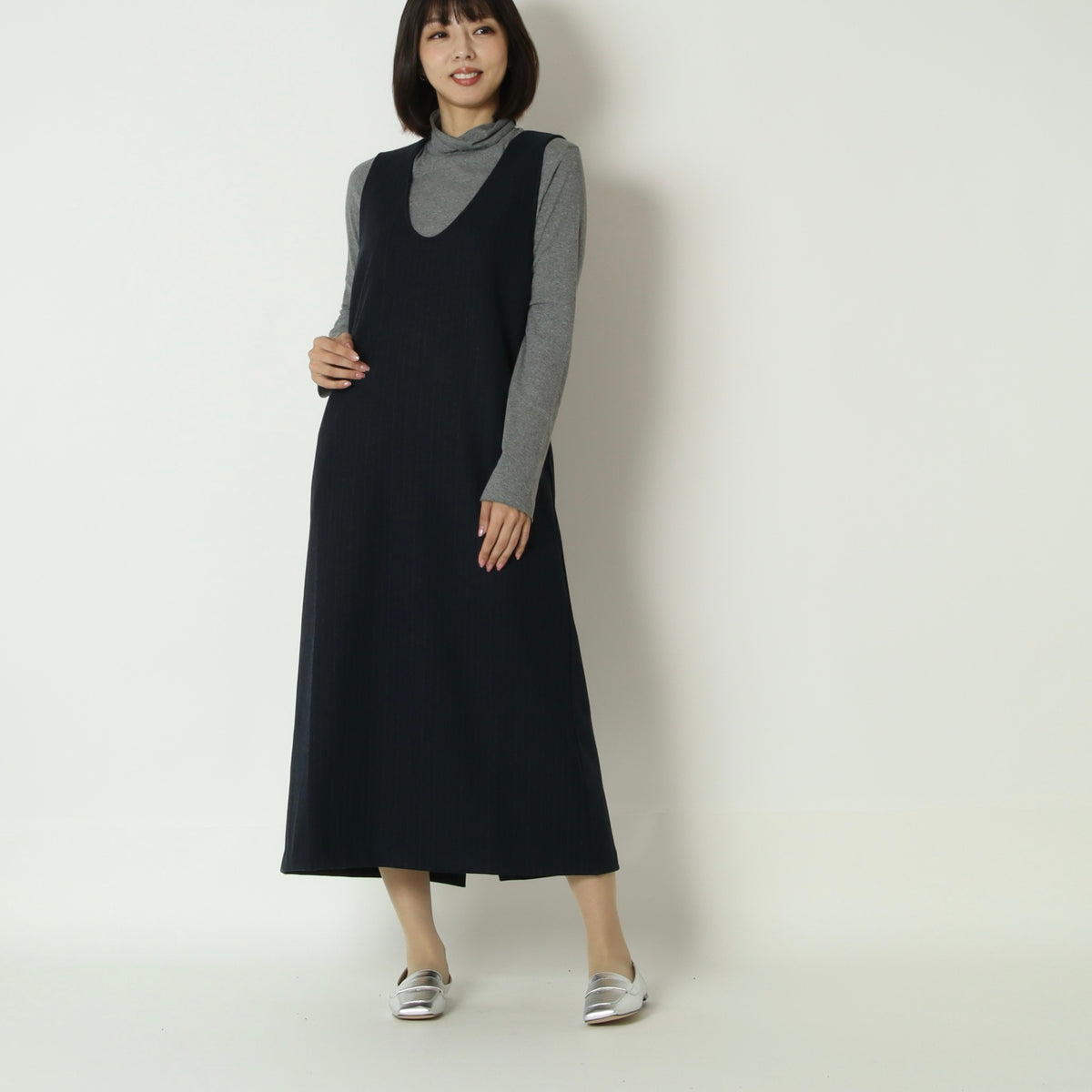 ニードルパンチジャンパースカート　8641601
