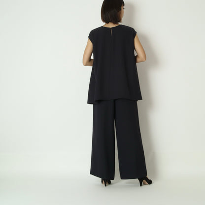 裾レースレイヤード風ノースリーブブラウス　631430