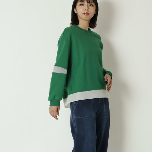 メッシュ素材ドッキングスウェット　632912