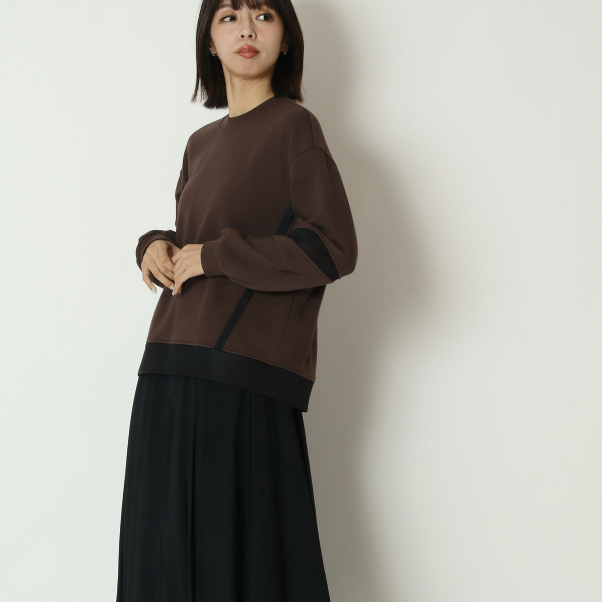 メッシュ素材ドッキングスウェット　632912