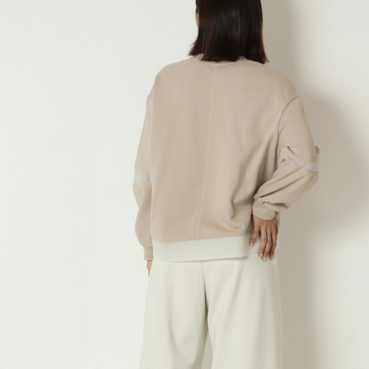 メッシュ素材ドッキングスウェット　632912