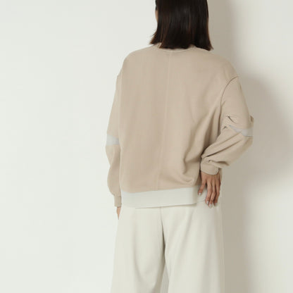 メッシュ素材ドッキングスウェット　632912