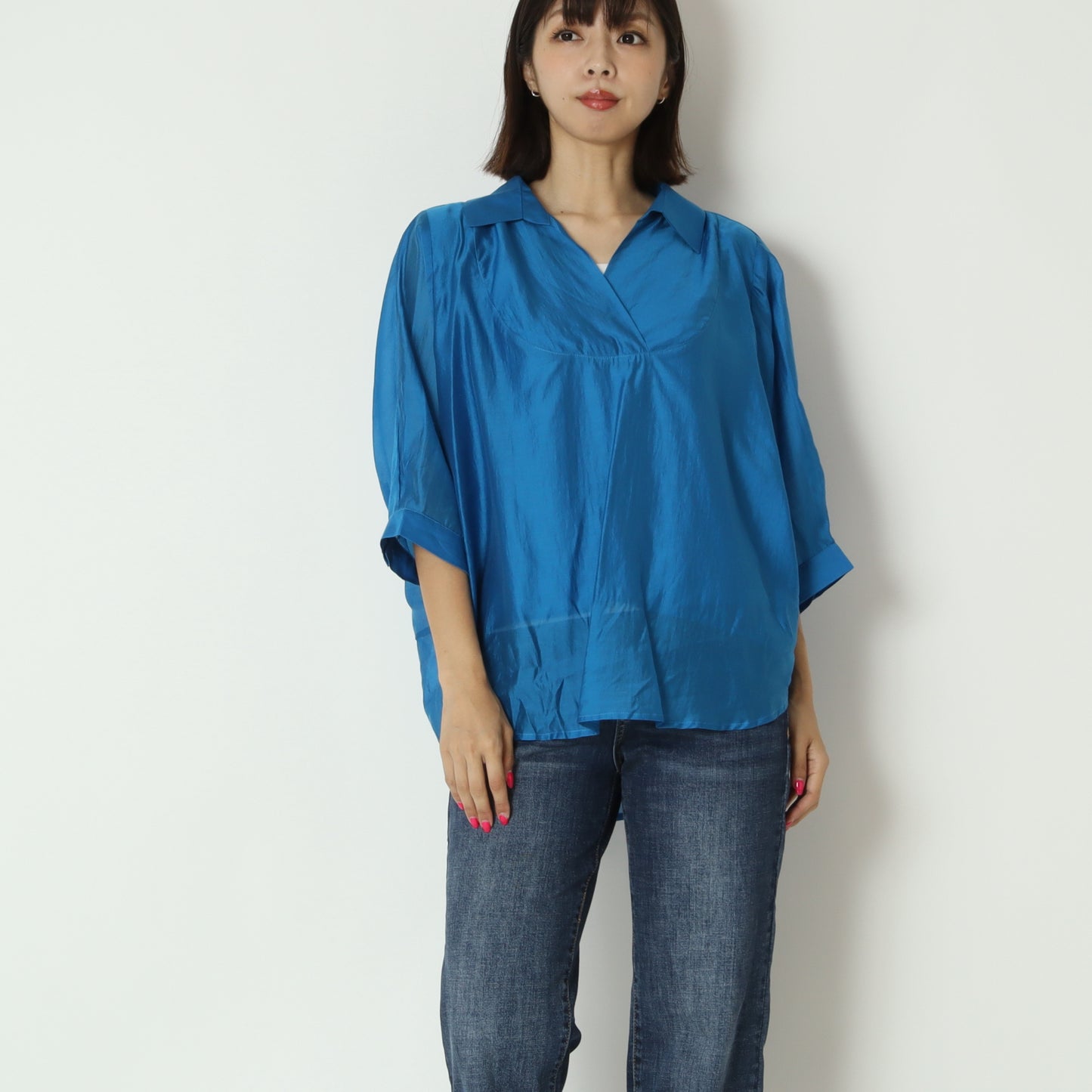 CB釦スキッパーシアーシャツ　813207