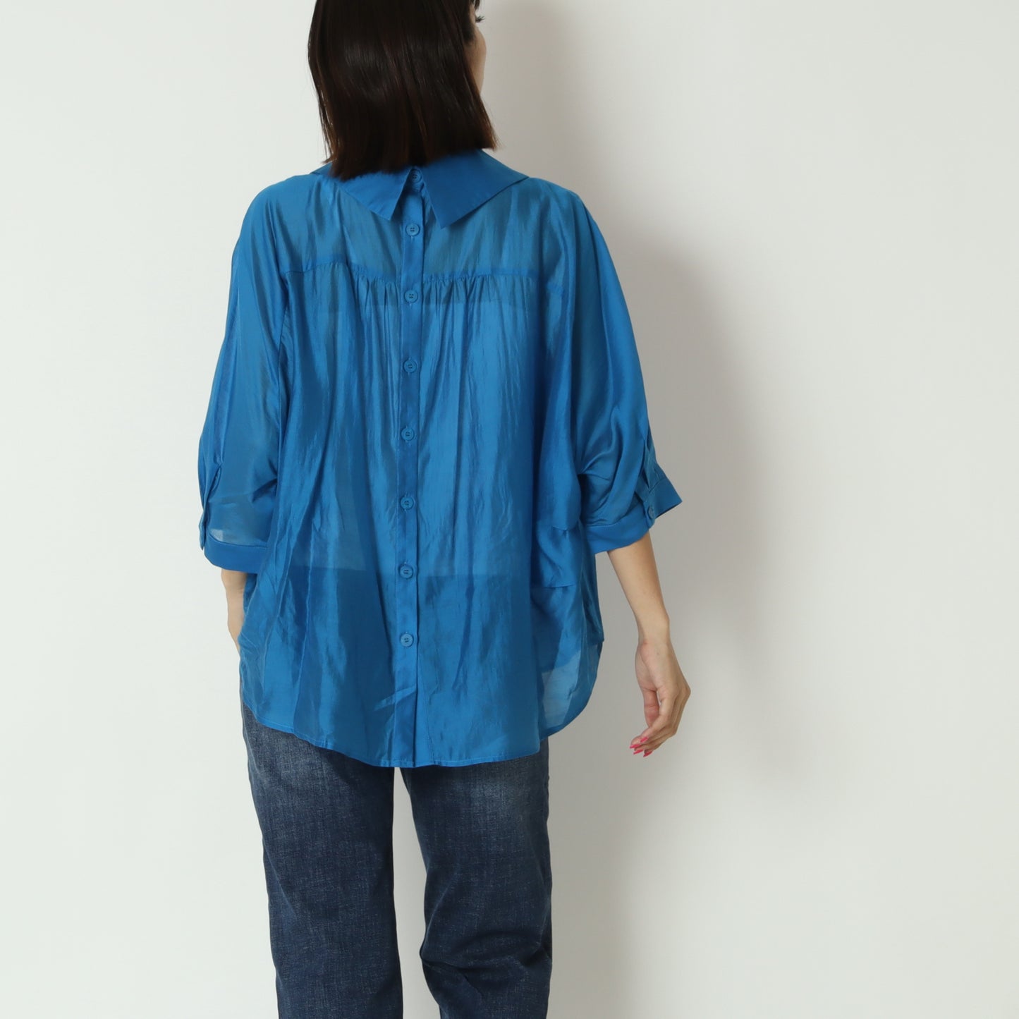 CB釦スキッパーシアーシャツ　813207