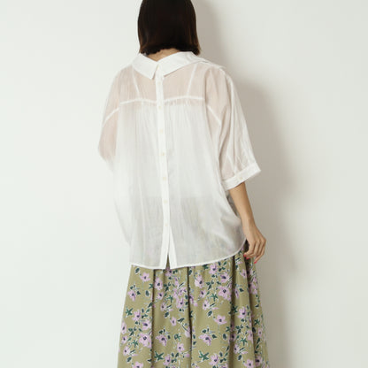 CB釦スキッパーシアーシャツ　813207